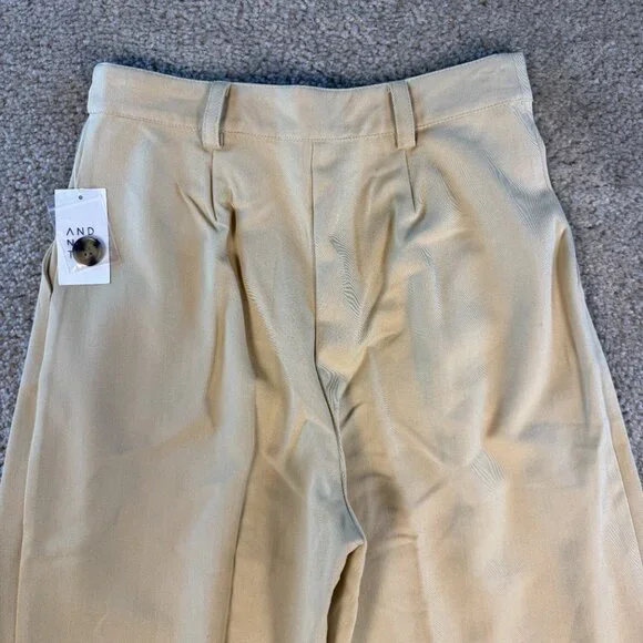 And Now This Womens Pants Size XS Tan Camel Wide Leg High Rise Stretch NWT F498 - Picture 8 of 13
